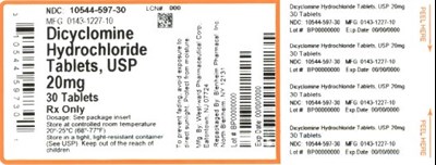 Bottle Label (10544 597 30   0143 1227 10)